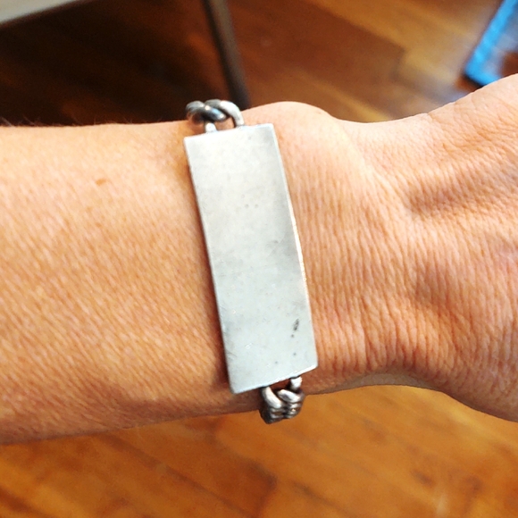 Vintage 1980's Sterling Silver ID Bracelet - Picture 5 of 5